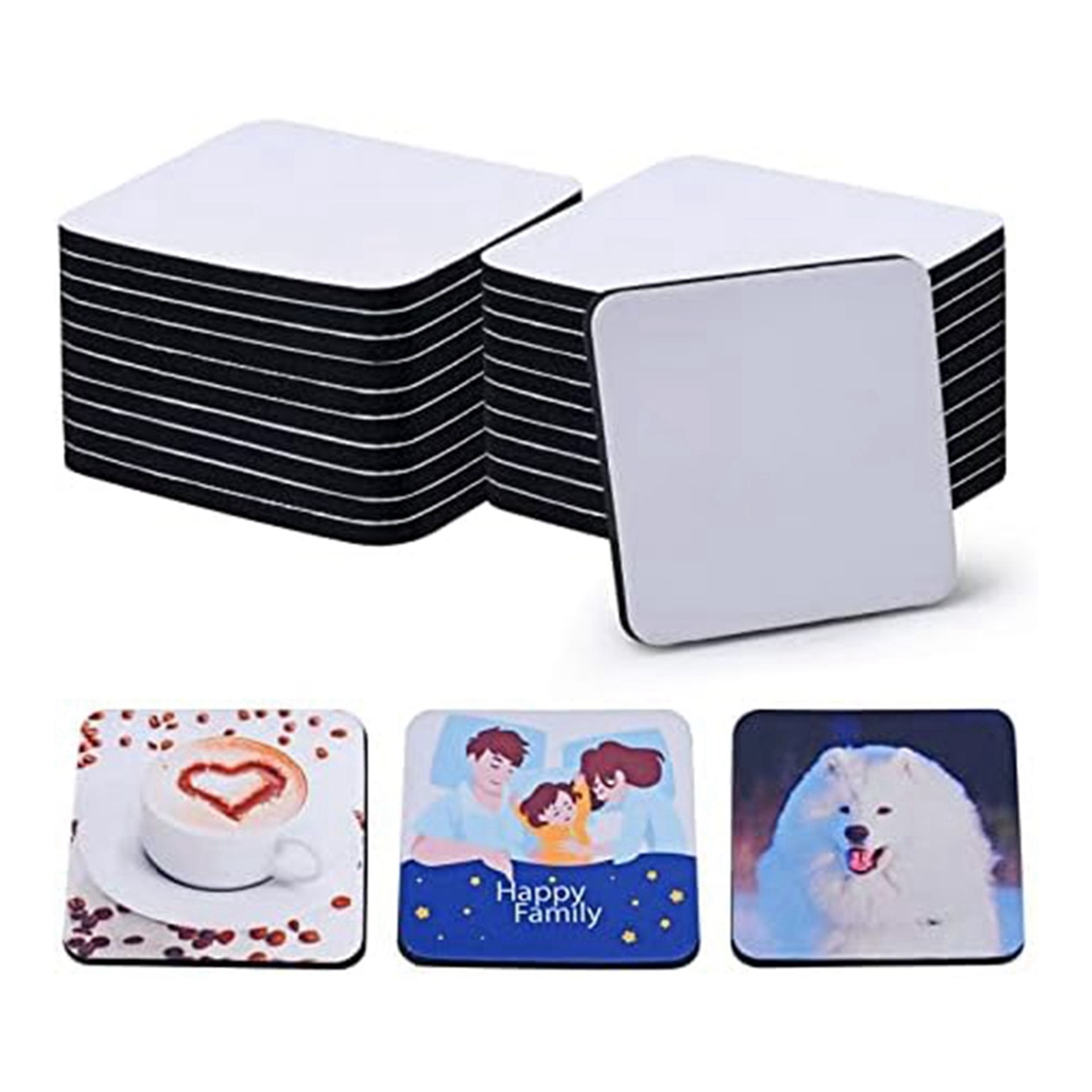 40 posavasos cuadrados para su - Coaster Sublimation Blank reseña y precio