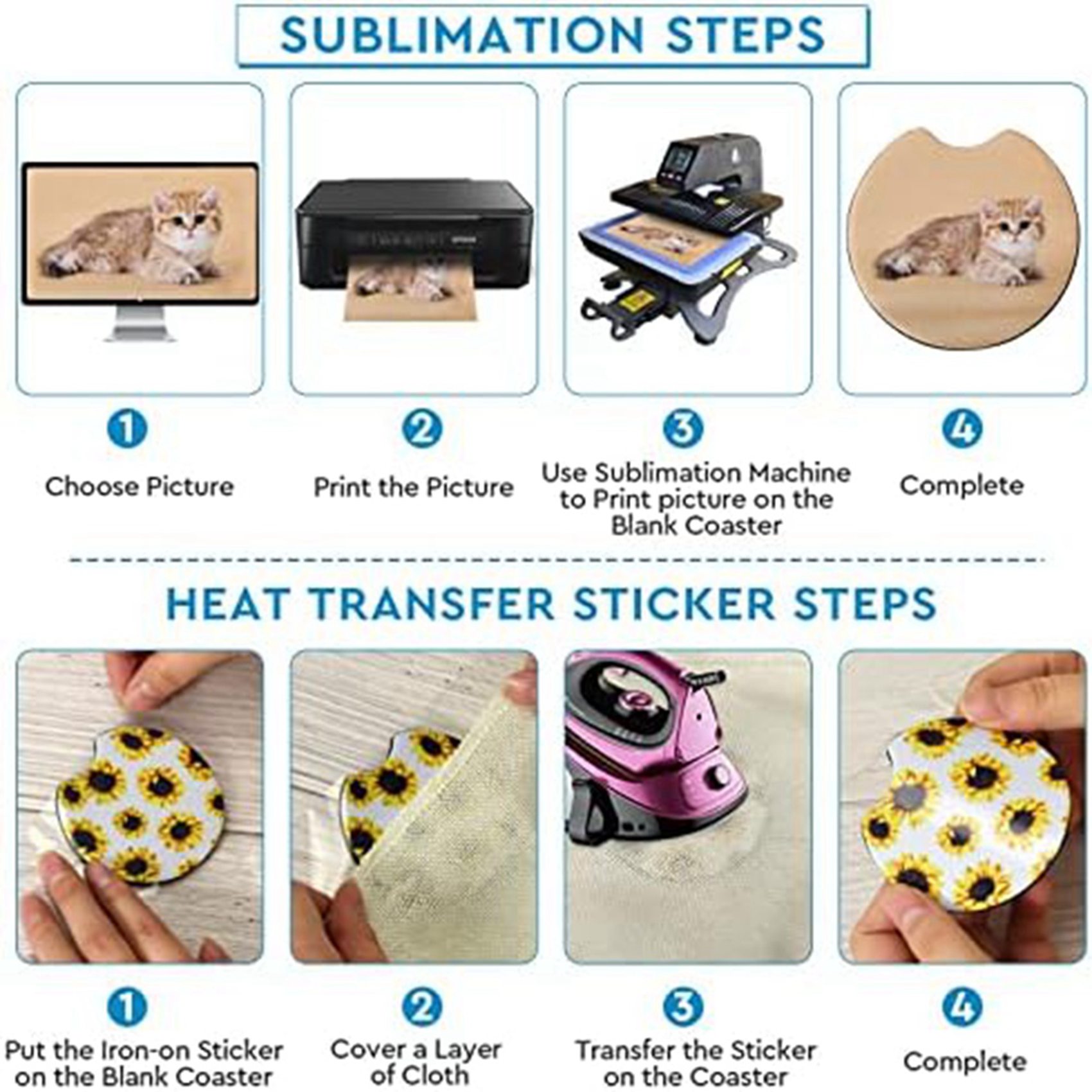 40 posavasos cuadrados para su - Coaster Sublimation Blank reseña y precio